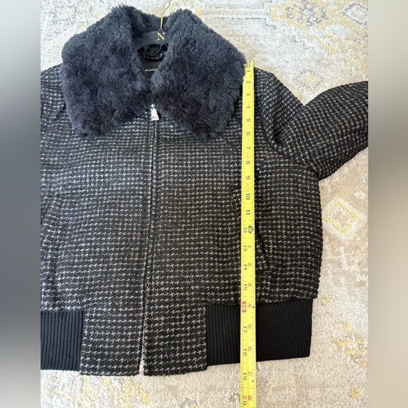 Club Monaco Mixed Media Bomber Jacket - Picture 11 of 11